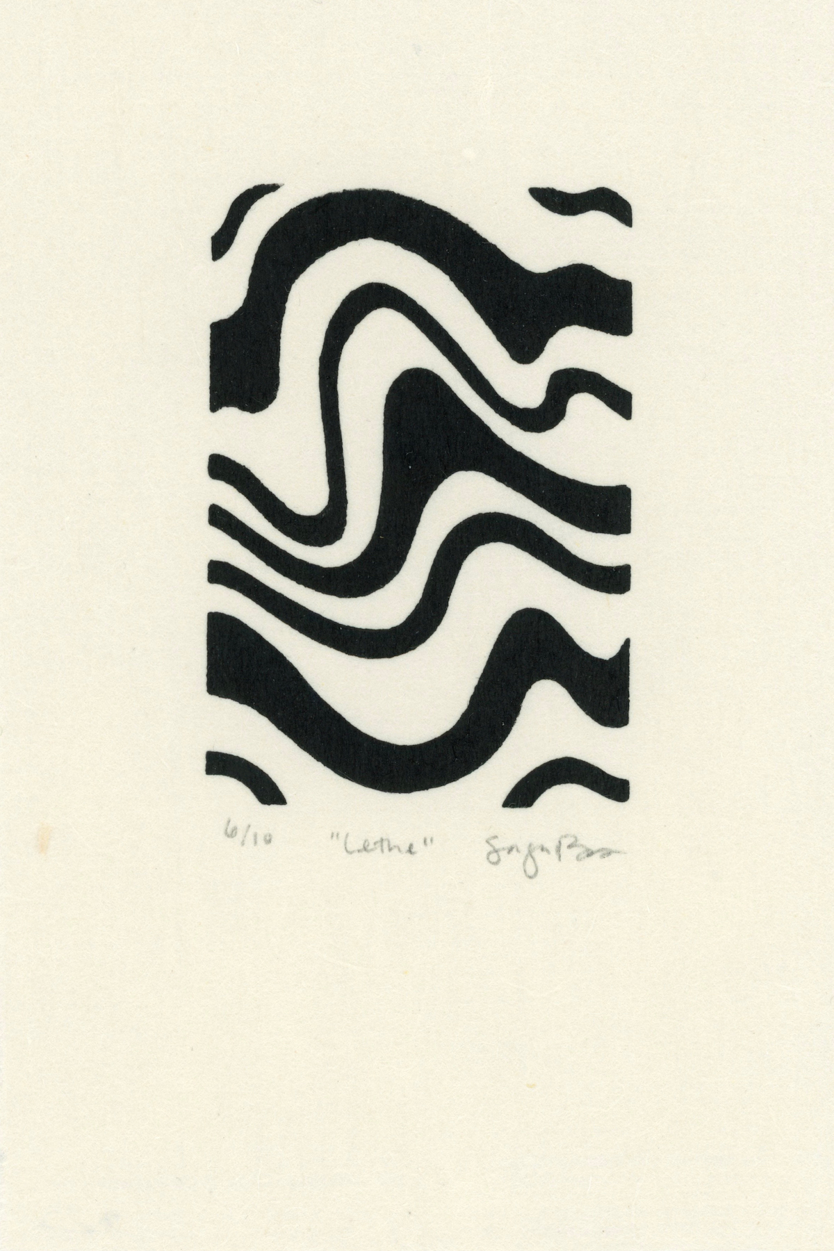 Abstract Wavy River Print