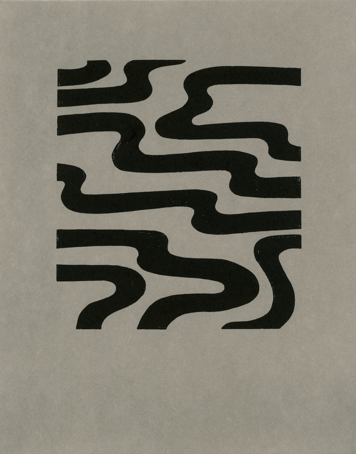 Abstract Wind Print on Gray Paper